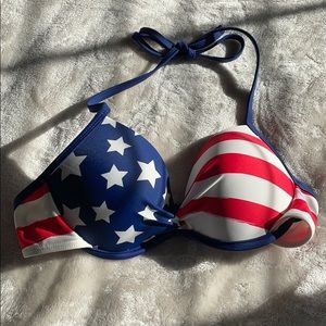USA Flag Print Bikini Top